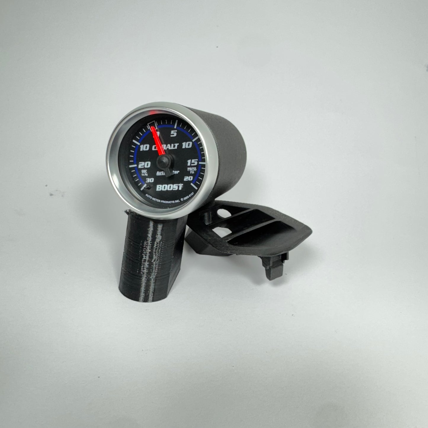 Installed 52mm gauge pod in driver-side air vent of a 2022 Toyota GR86