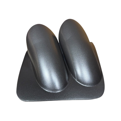 Close-up of Dark Tempest painted finish on VY gauge pod showing surface texture; minor imperfections may be present.