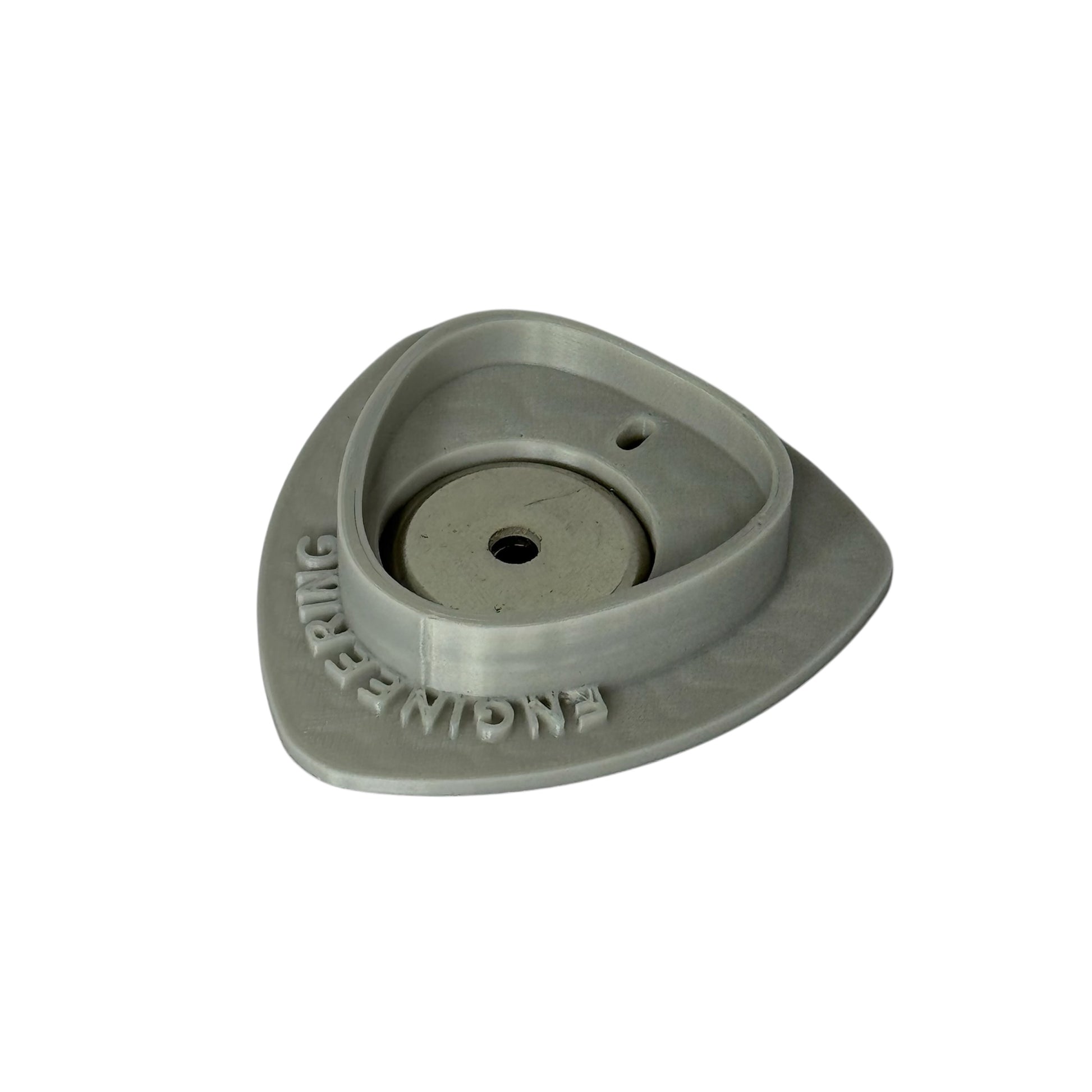 Securely store Milwaukee M12 batteries with this magnetic base, ideal for mounting on metal surfaces.